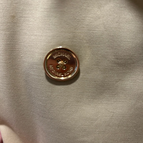 Michael Kors classic khaki solid mid trench coat - Picture 3 of 4